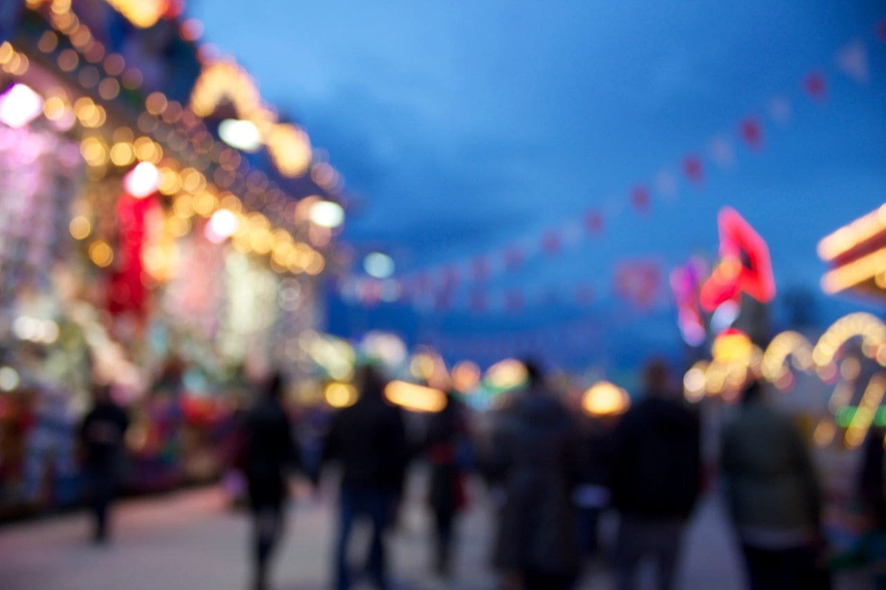 Blurred photo of a festival